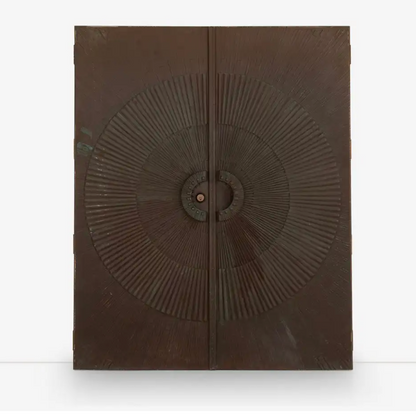 Billy Joe McCarroll and David Gillespie Bronze Brutalist Heroic Sunburst Doors